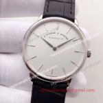 Replica A. Lange & Söhne Saxonia Thin SS White Dial Leather Strap Swiss Watch 